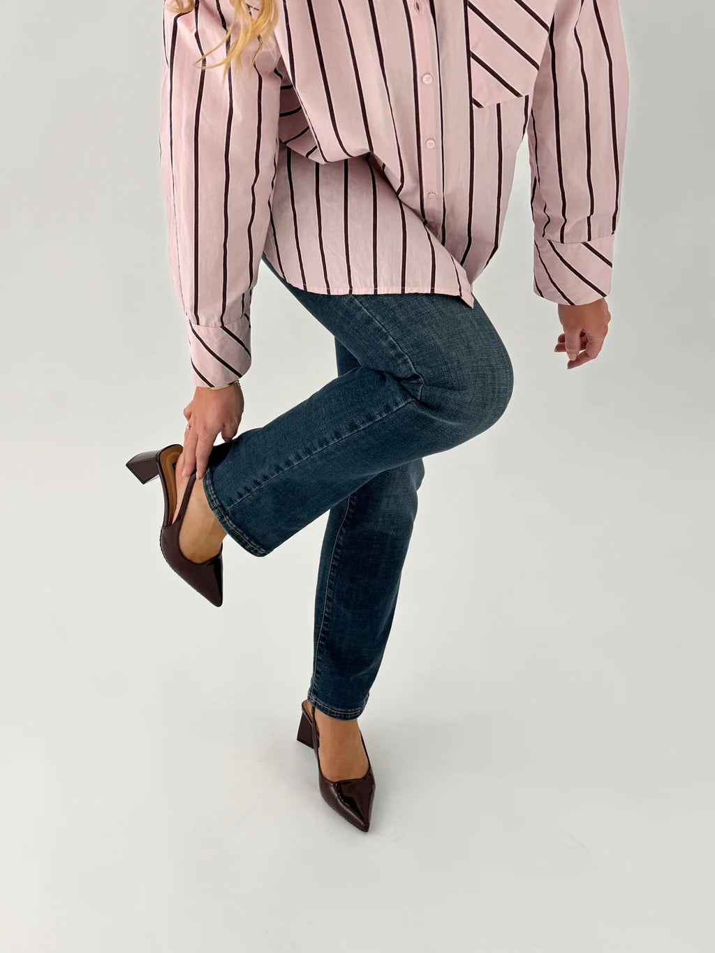 VMFLASH straight Jeans - Dark Blue Denim